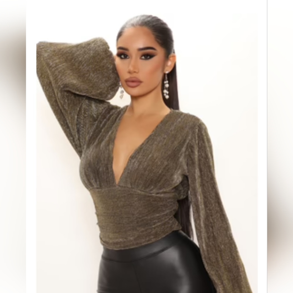 Fashion Nova gold top